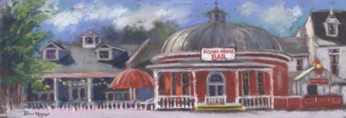 Painting of Round House Bar at Put in Bay, OH