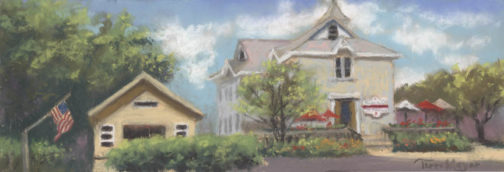 Painting of Rocky Point Winery Marblehead Ohio by Terri Meyer