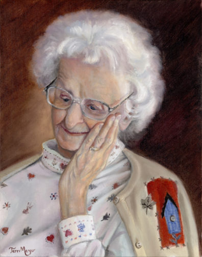 A realistic Portrait of an elderly woman