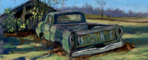 PASTEL PAINTING OF A FORD TRUCK BY TERRI MEYER