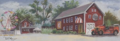 Painting of the Old Firehouse Winery by Terri Meyer