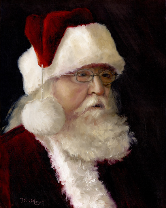 Oil Portrait of Santa