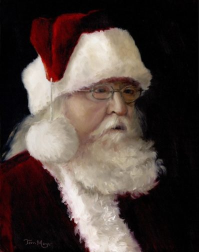 Oil Portrait of Santa