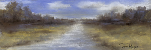 Panoramic Landscape Painting by Terri Meyer
