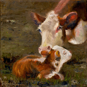 Cow Calf Painting
