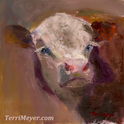 Hereford Bull Painting by Terri Meyer