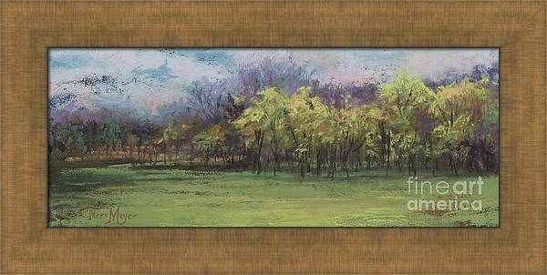 Framed Contemporary Landscape of Trees Leafing Out