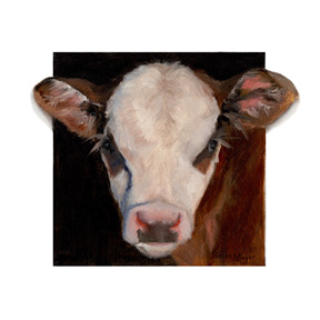 Oil Portrait of a Calf