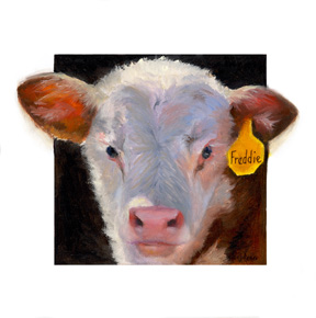 Portrait of a Hereford Calf by Terri Meyer